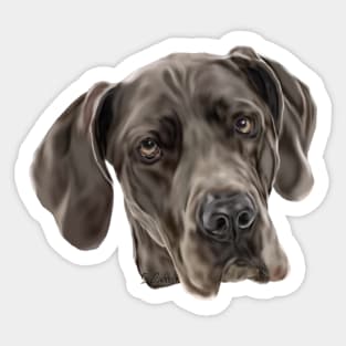 Blue Great Dane Sticker